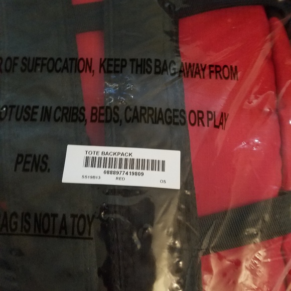 Supreme Tote Backpack-Red - Picture 2 of 3